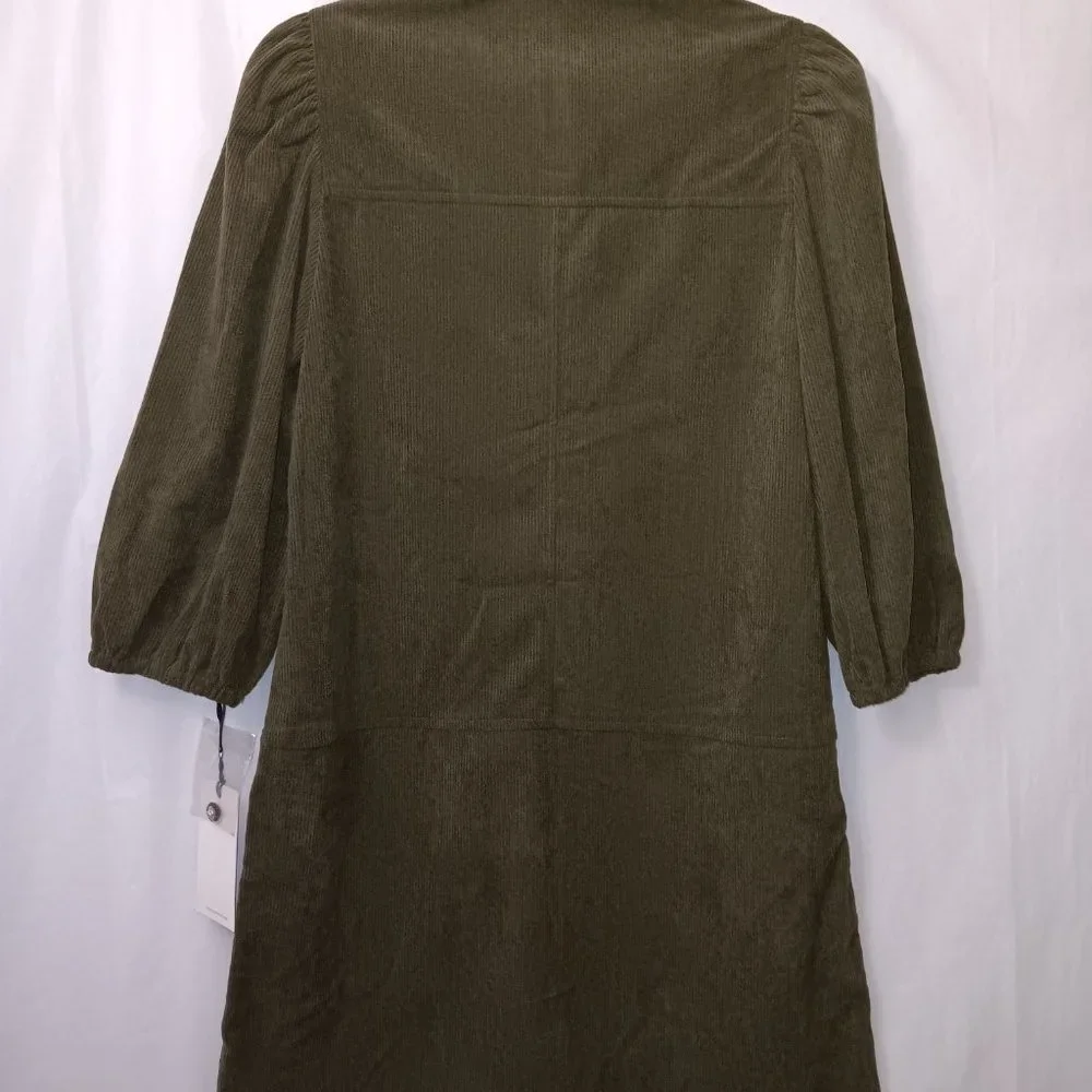 7 FOR ALL MANKIND CORDUROY PUFFY SLEEVE DRESS